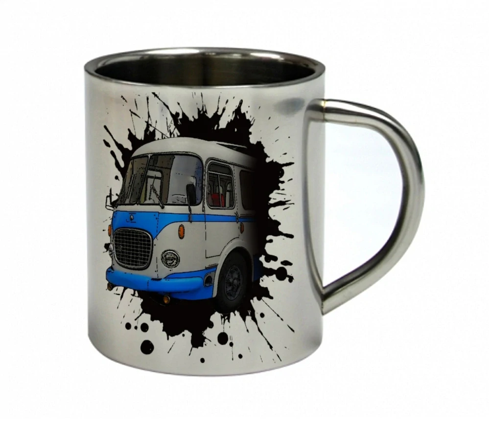 Moon River ŠKODA RTO 706 nerezový hrnek s autobusem