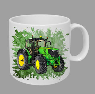 Moon River John Deere 6210R hrnek s traktorem zelený obsah 330 ml